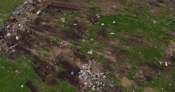 Trash Dumpsites With Garbage Residues On A Remote Area