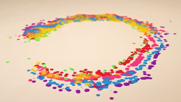 color drops on the white background