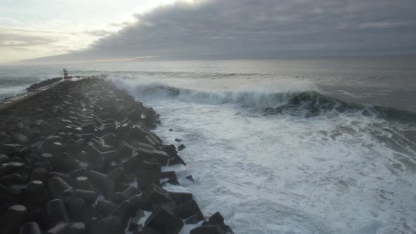 Ocean Waves Breaking On The Rocks