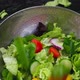 Fresh Salad Falling in Bowl on Black Background - VideoHive Item for Sale