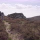 Group of Friends Walking Down Along Dirt Road in Irish Mountain in a Cloudy Day in Summer - VideoHive Item for Sale