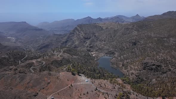 Aerial View of Presa Del Mulato, Gran Canaria
