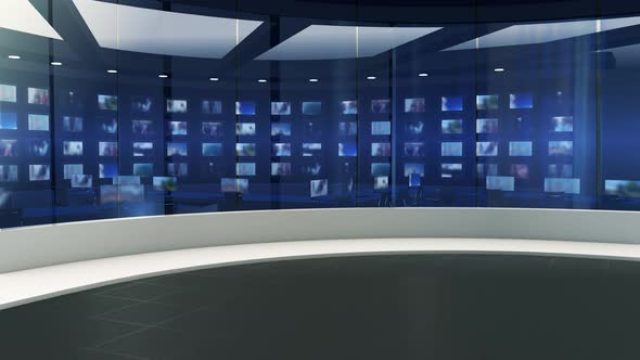 Tv Broadcast Studio Control Room 1067 A