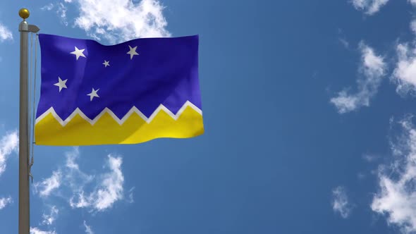 Magallanes Region Flag (Chile) On Flagpole