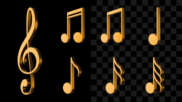Golden Musical Note Pack