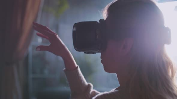 Girl Using VR