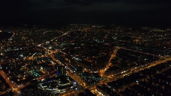 Aerial View Of City Night