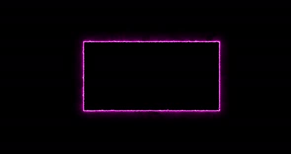 Rectangle Frame of Energy Neon Smoke