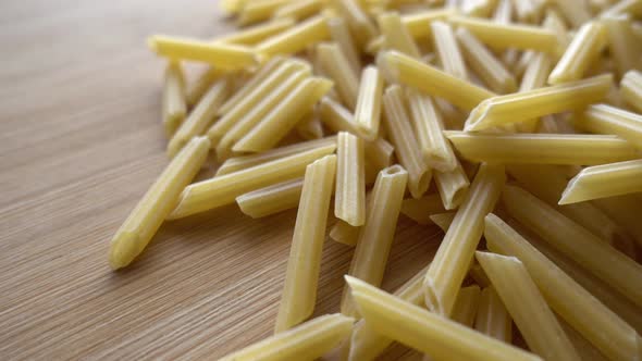 Uncooked Pasta Rotating