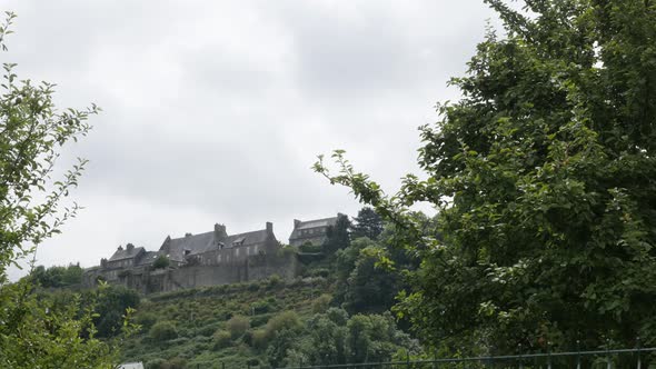 AVRANCHES, FRANCE - JULY 2016 Old houses on the hill  settlement in wester French region of Normandy