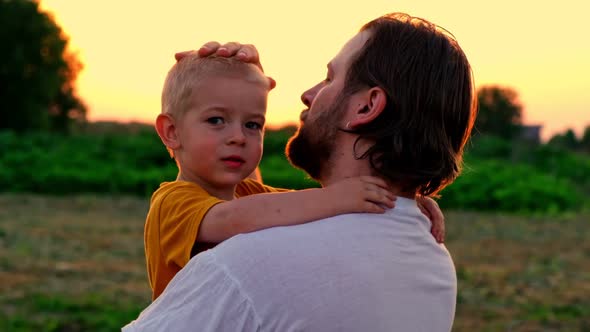 Father and Son at Sunset