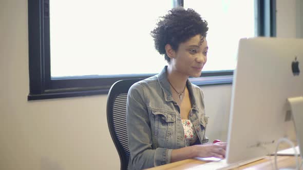 Woman working in office