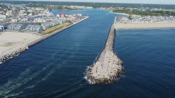 Manasquan Inlet Aerial View by Drone