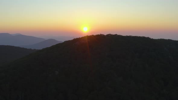 Sunrise - Mount Pleasant - George Washington National Forest - Amherst County, Virginia - Aerial