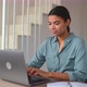 Cheerful Mixedrace Girl Using Laptop for Remote Work - VideoHive Item for Sale