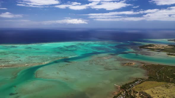 The View From the Bird's Eye View of the Fishing Village and the Mountains