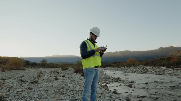 Boy takes the course for Drone License