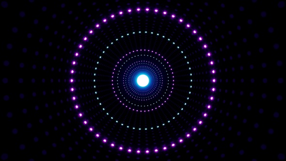 Circle Neon Dot Light Tunnel