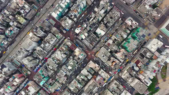 Aerial view of Hong Kong city