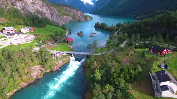 Lovatnet Lake Beautiful Nature Norway