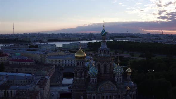 Saint Petersburg Russia Morning City Aerial