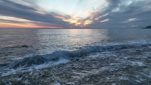 Colorful sunset over the Mediterranean Sea