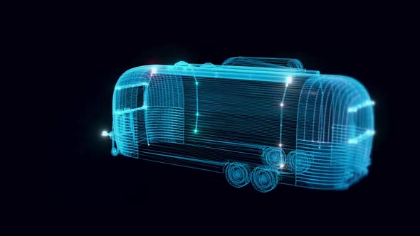 Caravan Hologram Rotating 4k alt