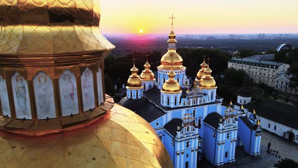 St. Michael's Golden-Domed Monastery in the Morning. Kyiv, Ukraine