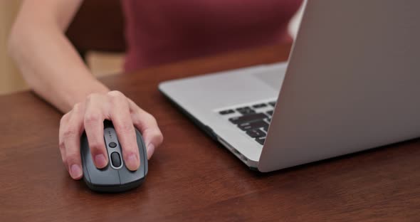 Woman work on laptop computer