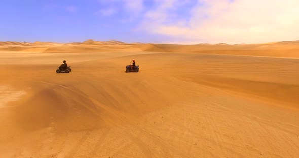 Off-road Way Surrounded By Dunes