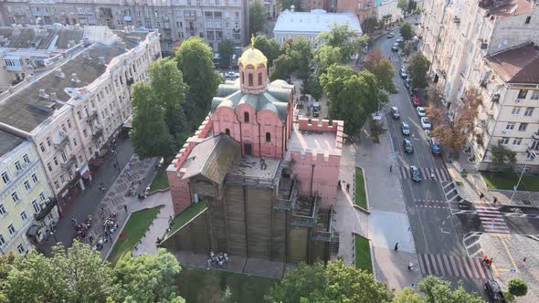 Architecture of Kyiv, Ukraine : Golden Gate. Aerial View