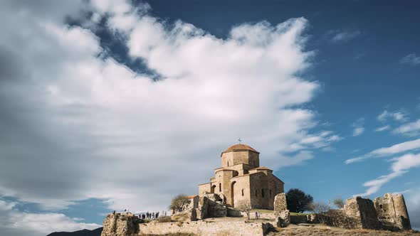 Mtskheta, Georgia. Jvari, Georgian Orthodox Monastery. World Heritage By UNESCO