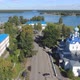 Flying Over a Russian Village on a Drone - VideoHive Item for Sale