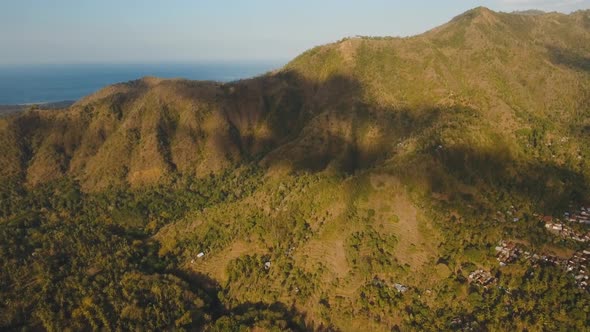 View of Mountain and Ocean Landscape