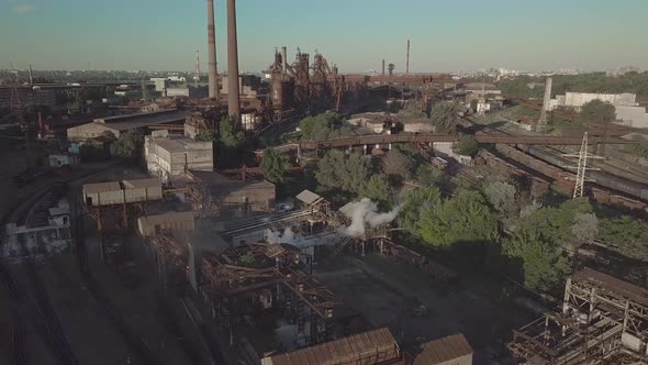 Aerial View of Metallurgical Plant