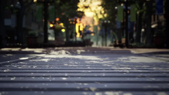 Crosswalk on the Road for Safety When People Walking Cross the Street alt