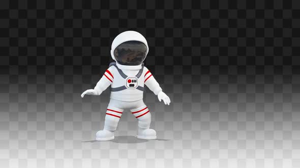 Cosmonaut Dancing A Wave Dance