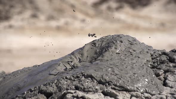 Bubbling Mud From Mud Volcano