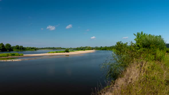 Sunny day on the River Vistula.