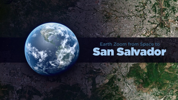 San Salvador (El Salvador) Earth Zoom to the City from Space