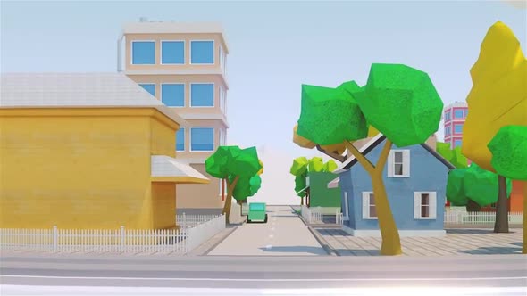 Cartoon City Low Poly 3D Walkthrough alt