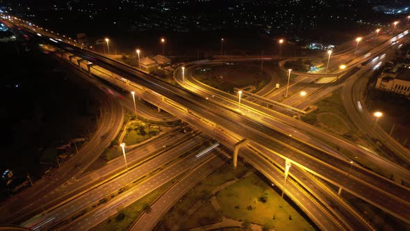 4K : footage hyperlapse expressway for transportation concept.