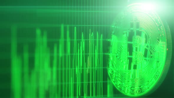 Fluctuating Bitcoin Real Time Price Graph Reflects in the Token