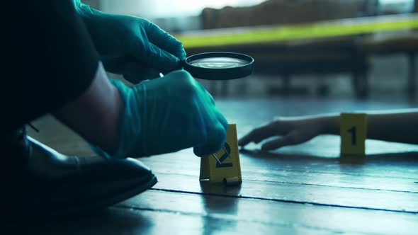 Closeup of a Crime Scene in a Deceased Person's Home.