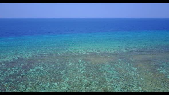 Aerial travel of tropical sea view beach wildlife by blue sea with white sandy background of a dayou