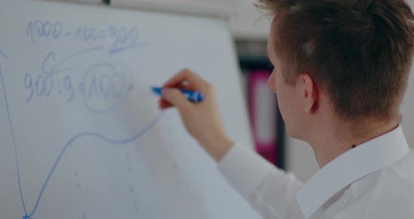 Businessman Writing on Clipboard on Business Meeting