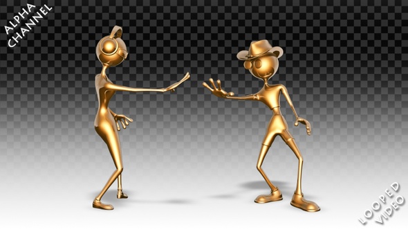 Gold Man and Woman - Dance Grease Pack  alt