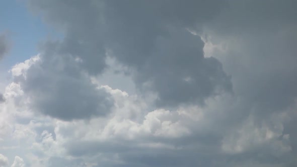 Moving rainy clouds