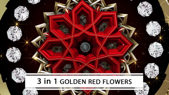 Golden Red Flowers