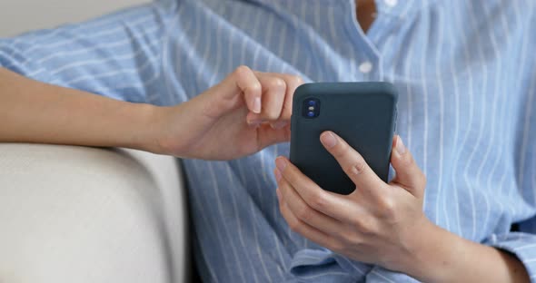 Close up of woman use of mobile phone